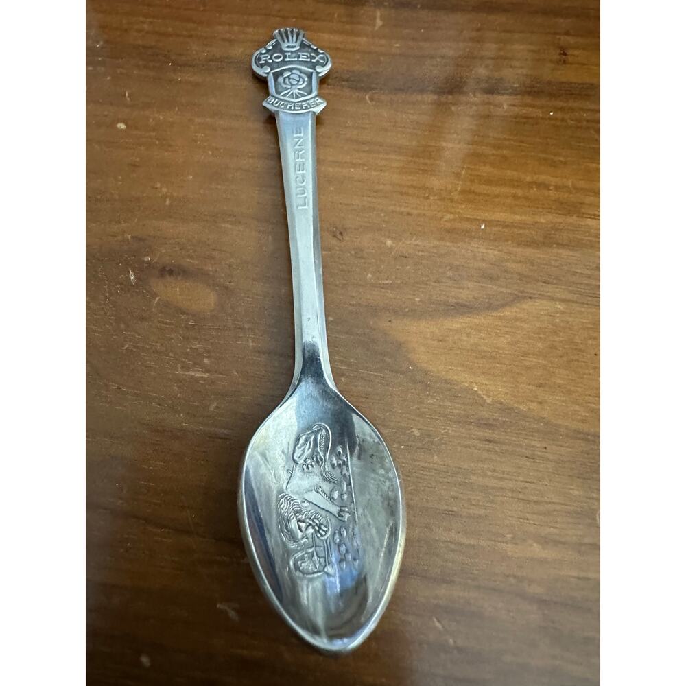 Rolex Souvenir Spoon, Bucherer, Lucerne Switzerland, Collector Spoon